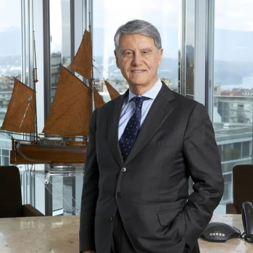 Portrait of Gianluigi Aponte, founder and group chairman of the MSC Group.