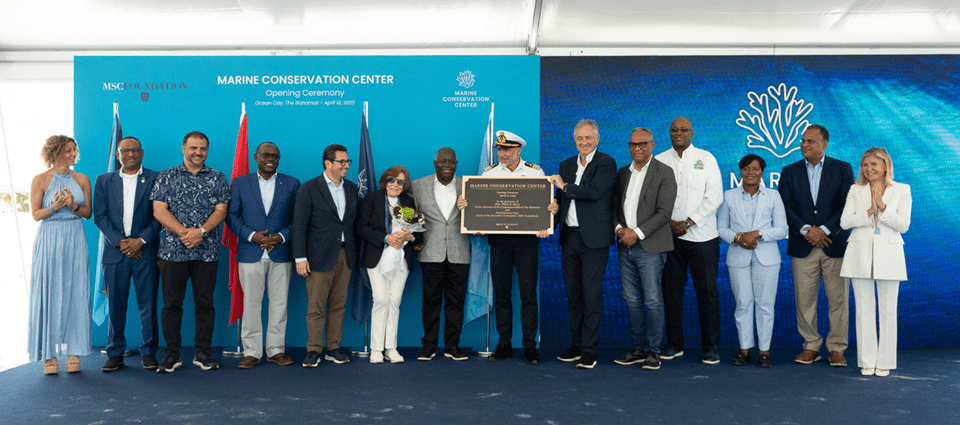 MSC Foundation representatives officially inaugurating the organization’s new marine conservation center. 