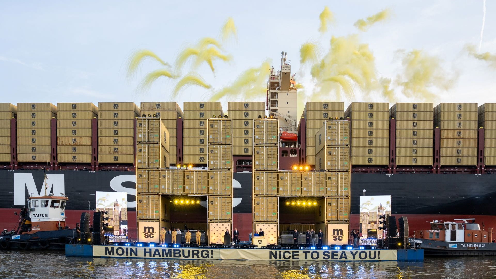 The naming ceremony for MSC GERMANY at the MSC Yellow Festival, held next to the Elbphilharmonie, was the epic grand finale